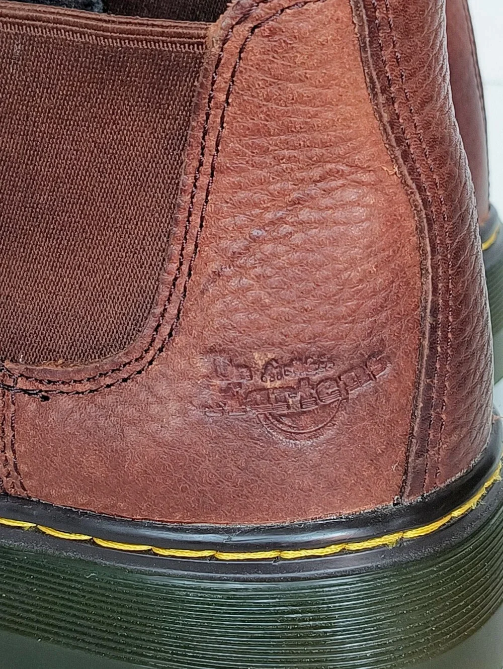 Like New Dr.Martens Rivet Steel Toe Chelsea Lug Sole Pull-On Work Boots